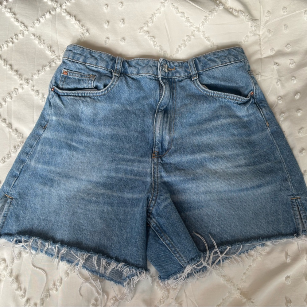 Zara Light Blue Denim Shorts